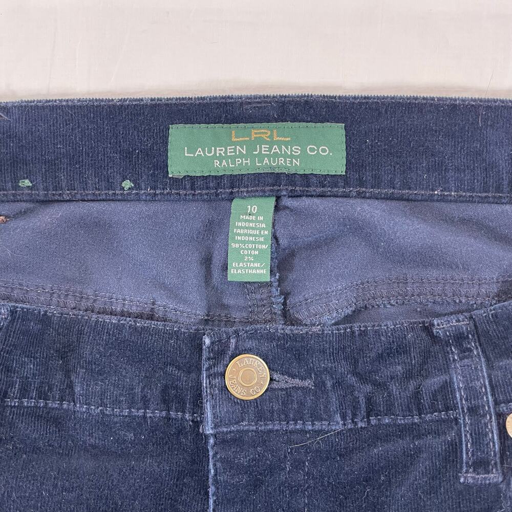 Vintage Ralph Lauren LRL Corduroy Navy Blue Straight Leg Pants Women’s 10 - Picture 3 of 7